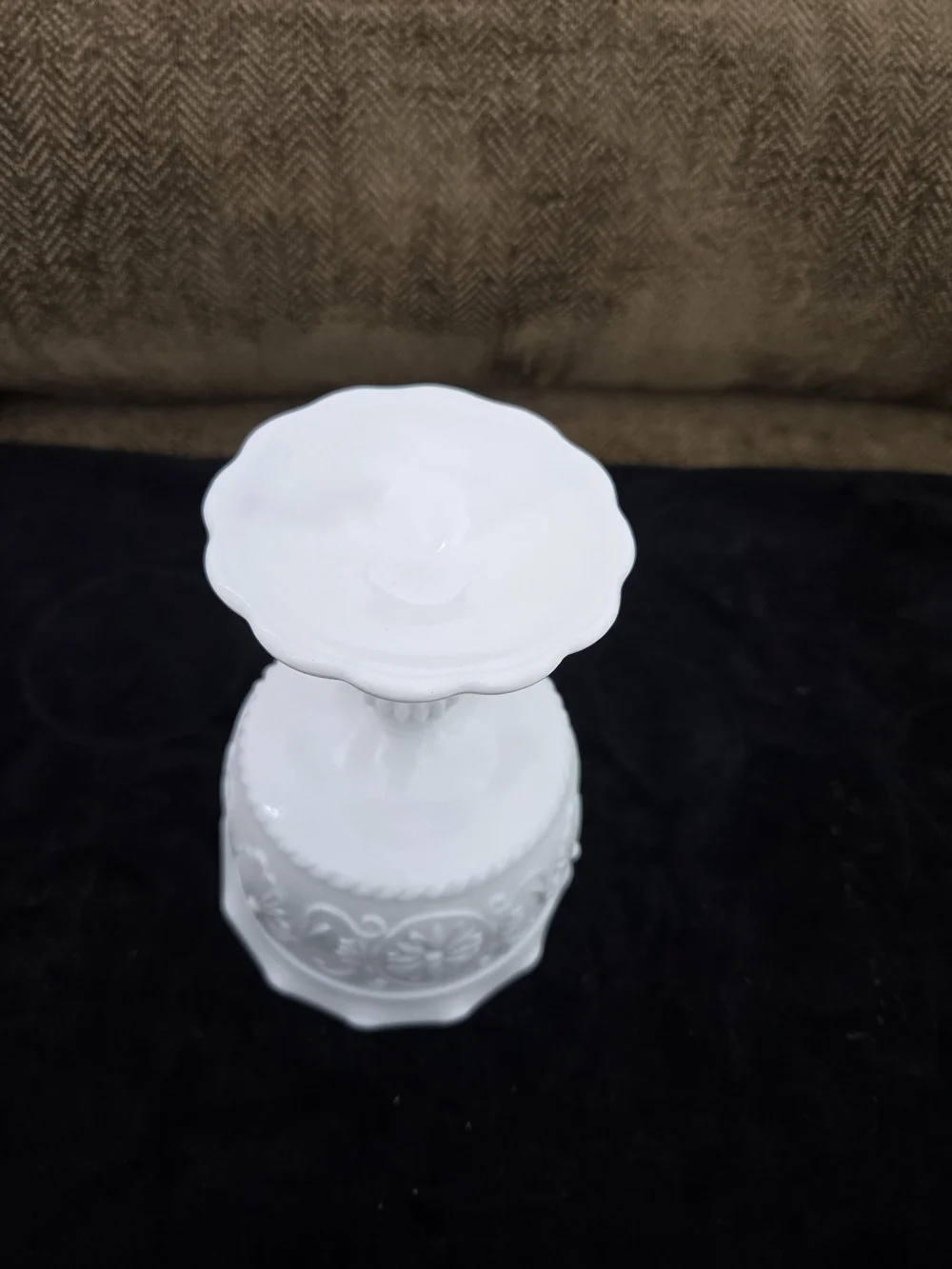 Vintage Indiana Milk Glass Pedestal Compote - Home Accents